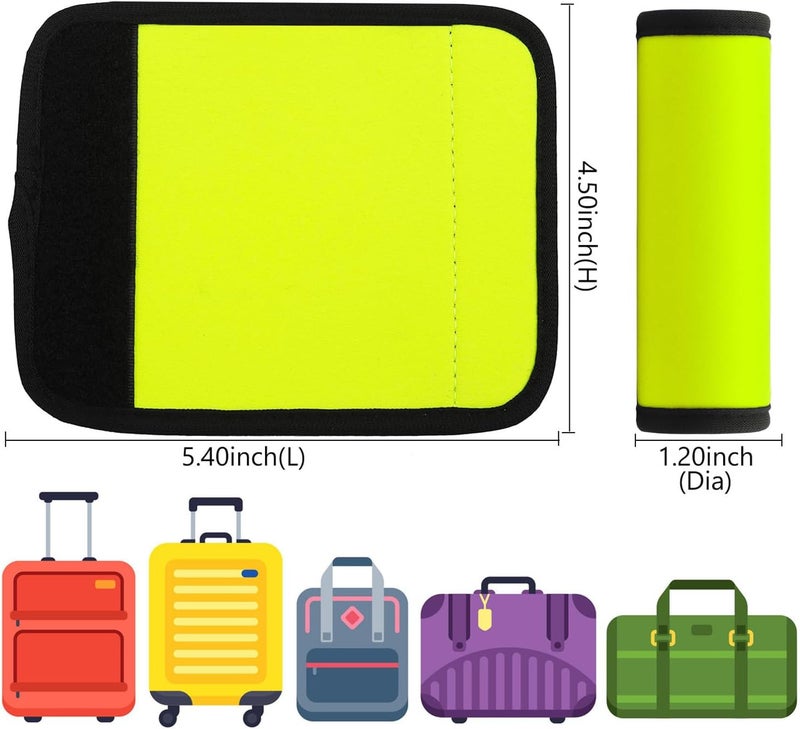Gowraps Luggage Handle Wrap 2 Pack Luggage Handle Wraps for Suitcase Bright Neoprene Luggage Handle Covers/Extender/Identifiers-Travel Accessories Must Haves (Yellow-2 Pack) - Image 2